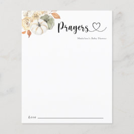 Rustic Autumn Prayers for Baby Card