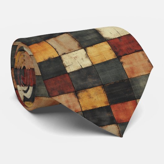 Rustic Autumn Pset Pattern Stropdas (Opgerold)