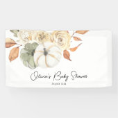 Rustic Autumn Pumpkin Baby shower Banner (Horizontaal)