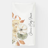 Rustic Autumn Pumpkin Baby shower Banner (Verticaal)
