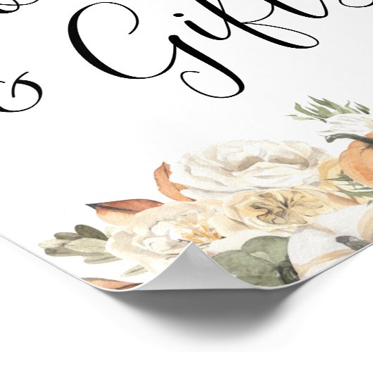 Rustic Autumn Pumpkin Books and Gifts Poster (Hoek)