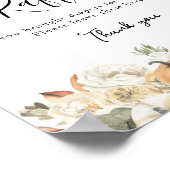 Rustic Autumn Pumpkin Diaper Raffle Sign Poster (Hoek)