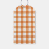 Rustic Autumn Pumpkin Farmhouse Buffalo Check Cadeaulabel (Achterkant)