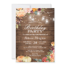 Rustic Autumn Pumpkin Floral Birthday Party
