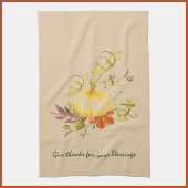 Rustic Autumn Pumpkin Herfst Kitchen Towel Theedoek