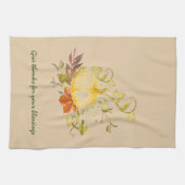 Rustic Autumn Pumpkin Herfst Kitchen Towel Theedoek (Horizontaal)