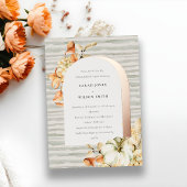 Rustic Autumn Pumpkin Verloving Folie Uitnodiging