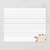 Rustic Autumn Pumpkin Vrijgezellenfeest Recipcard (Achterkant)