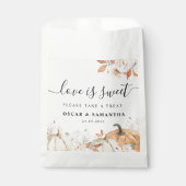 Rustic Autumn Pumpkins & Flowers Bedankzakje (Voorkant)