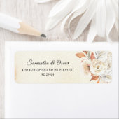 Rustic Autumn Pumpkins & Flowers Etiket (Insitu)