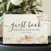 Rustic Autumn Pumpkins & Flowers Gastenboek