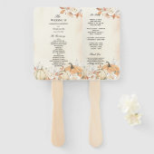 Rustic Autumn Pumpkins & Flowers Handwaaier (Voorkant en achterkant)