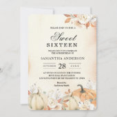 Rustic Autumn Pumpkins & Flowers  Kaart (Voorkant)