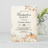 Rustic Autumn Pumpkins & Flowers Kaart (Staand voorkant)