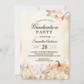 Rustic Autumn Pumpkins & Flowers Kaart (Voorkant)