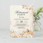 Rustic Autumn Pumpkins & Flowers Kaart (Staand voorkant)