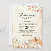 Rustic Autumn Pumpkins & Flowers Kaart (Voorkant)