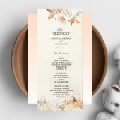 Rustic Autumn Pumpkins & Flowers Menu