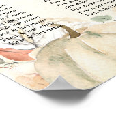 Rustic Autumn Pumpkins & Flowers Poster (Hoek)