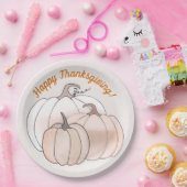 Rustic Autumn Pumpkins Papieren Bordje (Feest)