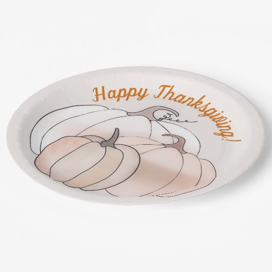 Rustic Autumn Pumpkins Papieren Bordje (Gekanteld)