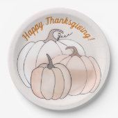 Rustic Autumn Pumpkins Papieren Bordje (Voorkant)