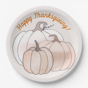 Rustic Autumn Pumpkins Papieren Bordje
