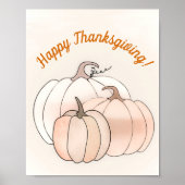 Rustic Autumn Pumpkins Poster (Voorkant)