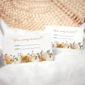 Rustic Autumn raad hoeveel Kisses Enclosure Card Informatiekaartje