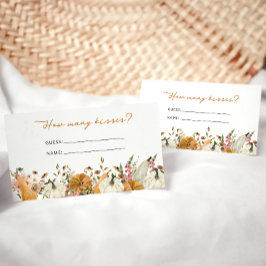 Rustic Autumn raad hoeveel Kisses Enclosure Card Informatiekaartje