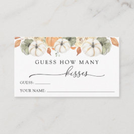 Rustic Autumn raad hoeveel Kisses Enclosure Card Informatiekaartje