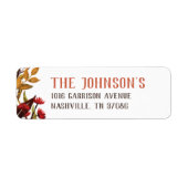 Rustic Autumn Return Address Label (Voorkant)