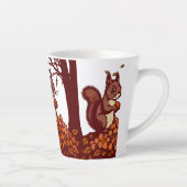 🐿️ Rustic Autumn Squirrel Latte Mug - Cozy Fall Latte Mok (Rechts)