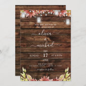 Rustic Autumn Sunflower Country Weddenschap Kaart (Voorkant / Achterkant)