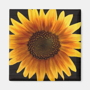 Rustic Autumn Sunflower Magneet