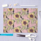 Rustic Autumn Sunflower Pattern Tissuepapier (Craft)