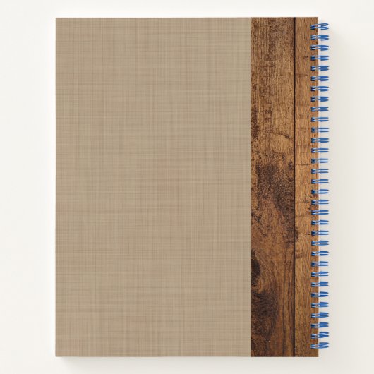 Rustic Autumn Sunflower Recipe notebook Notitieboek (Achterkant)