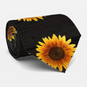 Rustic Autumn Sunflower Stropdas (Opgerold)