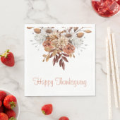 Rustic Autumn Terracotta Floral Thanksgiving Invi Servet (Insitu)