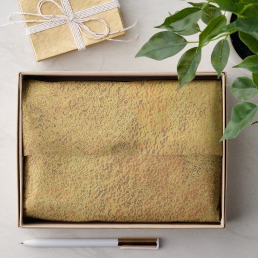 Rustic Autumn Texture Gold Tissuepapier (Geschenk)