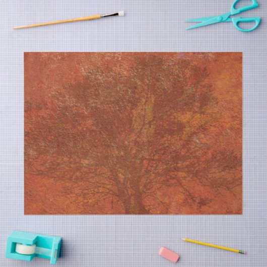 Rustic Autumn Texture Rust Tree Decougauge Tissuepapier (Craft)