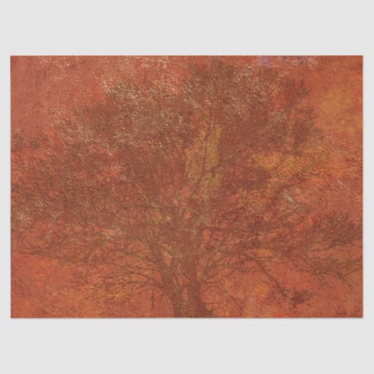 Rustic Autumn Texture Rust Tree Decougauge Tissuepapier (Voorkant)