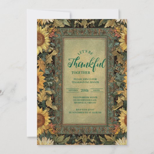 Rustic Autumn Thanksgiving Celebration Kaart (Voorkant)