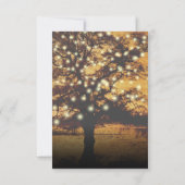 Rustic Autumn Tree met Lights Elegant Wedding RSVP Kaartje (Achterkant)