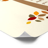 Rustic Autumn Tree Psalm 91 Christelijke Bijbelver Poster (Hoek)