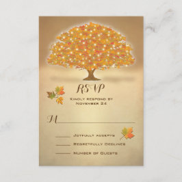 Rustic Autumn Tree RSVP met dubbellichten