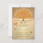 Rustic Autumn Tree RSVP met dubbellichten (Voorkant)