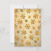 Rustic Autumn Tree RSVP met dubbellichten Kaartje (Achterkant)