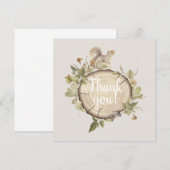 Rustic Autumn Tree Wood Slice Bedankkaart (Voorkant / Achterkant)