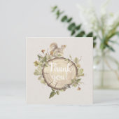 Rustic Autumn Tree Wood Slice Bedankkaart (Staand voorkant)